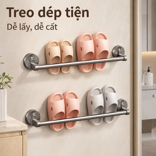 Giá treo khăn nhà tắm cốc hút hợp kim nhôm chống gỉ không khoan chịu lực dễ tháo lắp tiện dụng