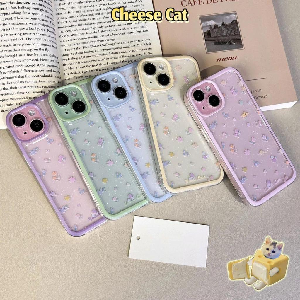 hoa màu vàng Ốp điện thoại hoa nhiều màu sắc cho iPhone 15 14 13 12 11 16 17 Pro Max 17 Air 16E Xs Max XR X 6 7 8 Plus