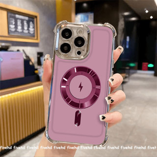 Ốp Lưng Cho Infinix Hot 40 30i 30 Smart 9 8 7 Note 30 40 Tecno Spark 20C 20 10C 10 Spark GO 2024 Bốn Góc Chống Sốc Chống Rơi Sang Trọng Màu Hồng Vòng Điện Trong Suốt Vỏ Mềm