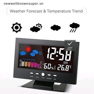 Đồng hồ để bàn đa dạng chức năng xem thời tiết xem giờ màn hình lớn hiển thị nhiệt độ và độ ẩm