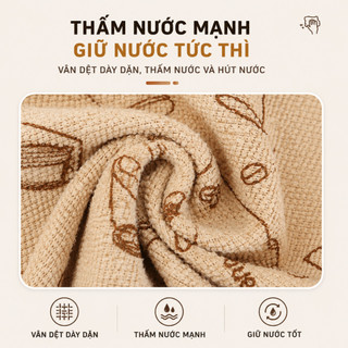Cuộn Khăn Vải Lau Bếp Đa Năng Siêu Thấm Hút, Khăn Lau Bếp Thấm Hút Dầu Mỡ, Tái Sử Dụng Tiện Lợi