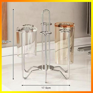 Thép không gỉ Mặt Bàn Cốc Tổ Chức Chắc Chắn Thép Không Gỉ Giá Đỡ Cốc Nhỏ Gọn Thoát Nước Uống Kính Giá Cho Trà Bàn Ăn Khu Vực Thức Ăn