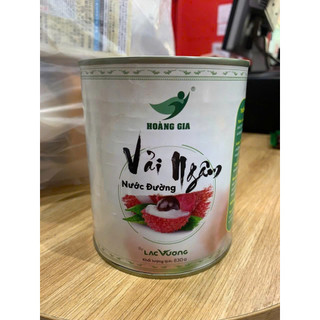 (Hộp To 830G) Vải Ngâm Hoàng Gia hộp 830g Từ Vải Tươi Thơm Ngọt, Topping Nguyên Liệu Pha Chế Tiện Dụng