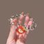 MAUROPOLI Phim Hoạt Hình Apple Trong Suốt Dây Điện Thoại Dây Buộc Tóc Phong Cách Mới Độ Đàn Hồi Cao Không Treo Cổ Tất Cả Trận Đấu Phụ Kiện Tóc