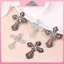 MYPANDA 2 / 10 Chiếc Vintage Chữ Thập Pha Lê Trung Tâm Flatba Kim Cương Giả Phụ Kiện Trang Trí Cho Diy Trâm Thủ Công Làm.