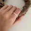 PNPIA- Pháp Vintage Zircon Giả Ngọc Trai Nhẫn Nữ Thanh Lịch Co Giãn Đính Hạt Nhẫn Sang Trọng Tiệc Cưới Trang Sức Quà Tặng