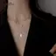AqToCna Thời Trang sel Dây Xích Khóa Pin Nelace Cho Nữ Cô Gái Choker Trang Sức Cấu Hình Thấp Thiết Kế Sang Trọng Xương Đòn Dây Xích Nelace AqToCna