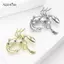 AqToCna 1 Món Thanh Lịch Cung Hoàng Đạo Phụ Kiện Sáng Tạo Ung Thư Động Vật Kim Cương Giả Ngôi Sao Cua Thổ Cẩm Chân Cho Nam Và Nữ Quà Tặng AqToCna