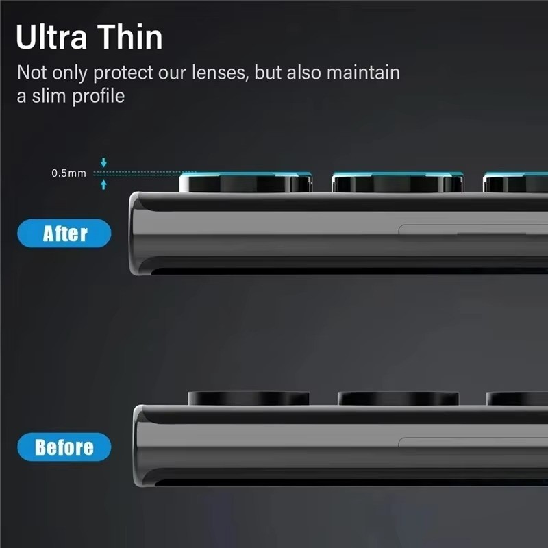 Dành Cho Samsung Galaxy S24 S24Ultra S24Plus Mặt Sau Điện Thoại Bảo Vệ Camera Cho Samsung Galaxy S24 Ultra Plus Hợp Kim Nhôm Ống Kính Máy Ảnh Vòng Nắp Kính Cường Lực Ống Kính
