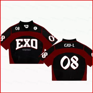 GC1 EXO jersey số 08 Áo thun in 3D áo thun ngắn tay 110cm-6XL GC1