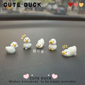 Micro Phong Cảnh Dễ Thương Trắng Mũm mĩm Vịt Động Vật DIY Cảnh Quan Trang Trí Phụ Kiện Ô Tô Để Bàn Đồ Trang Trí Nhỏ 26.3.22