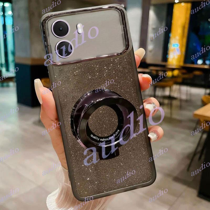 Realme P4 Lite 5G 4G Họa Tiết CD Lấp Lánh Giá Đỡ Từ Tính Ốp Lưng Điện Thoại Realme P4 Lite Power P4x P4Lite RealmeP4 Lite 5G Full Camera Bảo Vệ Phim Lấp Lánh Vỏ Điện Thoại Có Giá Đỡ