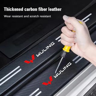 WuLing Cửa Ô Tô Bảo Vệ Bệ Cửa Chống Trầy Xước Ngưỡng Thảm Tấm Còng Cửa Tự Động Bảo Vệ Miếng Dán Cho Wuling Cortez Almaz Air EV Confero DB S Phụ Kiện Nội Thất