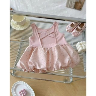 Bé Gái Mùa Hè Ngọt Ngào Áo Vest Hoa Bud Đầm Bé Gái Dễ Thương Phong Cách Phương Tây Đầm Công Chúa