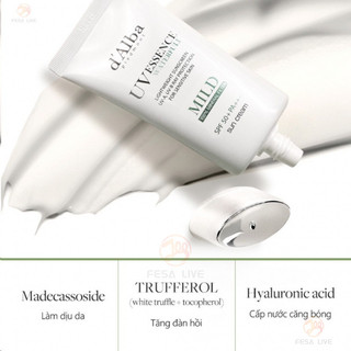 Kem chống nắng D’Alba SPF 50+ 50ml chống nước, chống mồ hôi, làm sáng da, làm mới, cường độ cao