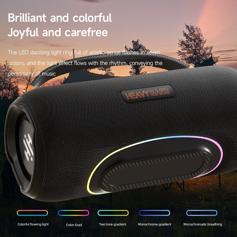 Loa Bluetooth Heavy Bass 10 Công Suất 30W Âm Bass Căng Pin Trâu LED RGB Nháy Theo Nhạc