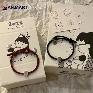 AN.MART Thời Trang Tốt Lành Vòng Tay Cho Chó Dành Cho Nữ Động Vật Ngọt Ngào Mặt Dây Bện Dây Lắc Tay Có Thể Điều Chỉnh Dây Đeo Tay Cặp Đôi Quà Tặng VN