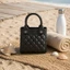 Quilted Tote Túi xách Cutout Tính năng unfastenTop Tote Túi xách Phụ kiện thời trang Tấm bên gia cố Tay cầm tròn