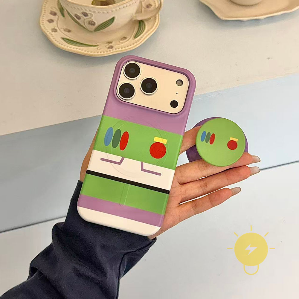 Phone Case For iPhone 17 Pro Max 16 15 PC with Griptok TPU Magnetic with Griptok Hard Aesthetic Korean Cute