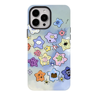 Ốp bảo vệ chân đế họa tiết ngôi sao sơn cho iPhone 11 12promax 13pro15pro 15promax 14 14promax 14pro 16 pro max 16 plus 17 17promax ốp lưng hai trong một