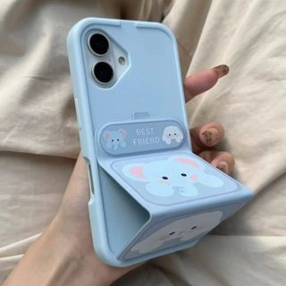 Ốp bảo vệ nắp lật họa tiết thỏ hoạt hình cho iPhone 11 12promax 13pro15pro 15promax 14 14promax 14pro 16 pro max 16 plus 17 17promax