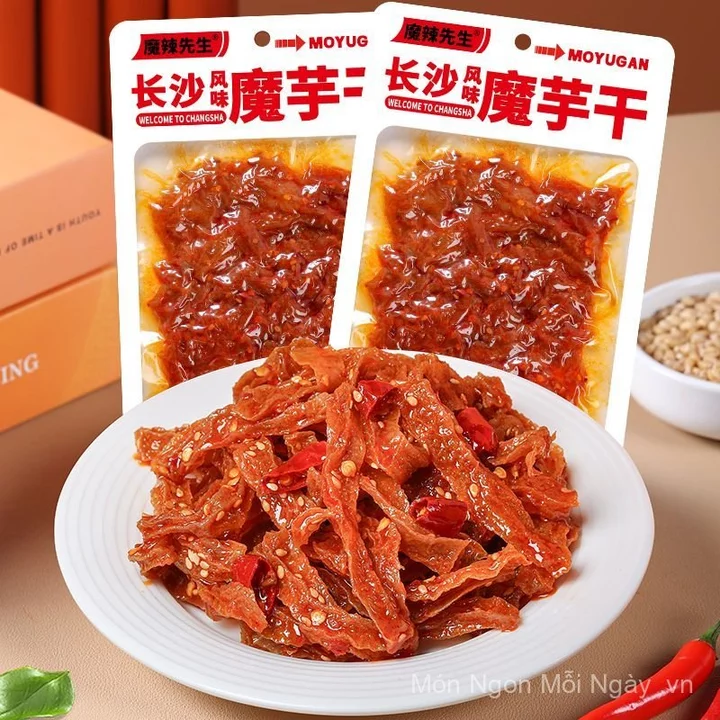 Đặc sản Hồ Nam: Bánh konjac cay Trường Sa, đồ ăn vặt cay, đồ ăn vặt thông thường, đồ ăn vặt ăn liền.