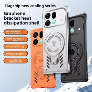 YJD Ốp Lưng Cho OPPO Find X9S X9 Pro Tản Nhiệt Xoay Chân Đế Thu Hút Từ Tính Không Có Vân Tay Vỏ Điện Thoại Chống Rơi