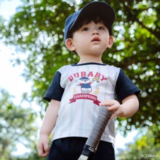 Bubaby Bộ cộc tay cổ tròn Sporty, bộ cộc tay mềm mại cho bé | Quần áo trẻ em mềm mịn | SCT1304SP T6.1