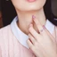 Nhẫn hứa hẹn thời trang Yoo có thể xếp chồng lên nhau Nhẫn sinh nhật Trang sức Valentines cho bé gái