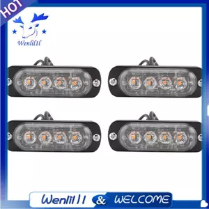 4 Đèn Led Hổ Phách Phục Hồi Đèn Nhấp Nháy 12V 24V Cam Nướng Phá Vỡ Nhấp Nháy