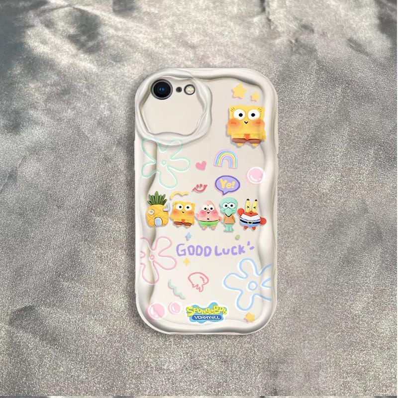 Thích hợp cho iPhone 6 6S 6 Plus 6S Plus 7 8 Plus SE 2020 3D TPU mềm SpongeBob SquarePants Vỏ điện thoại chống sốc