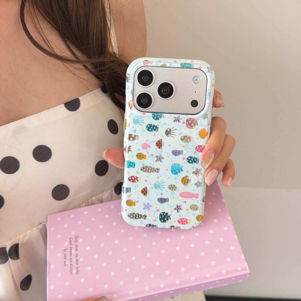 Ốp Điện Thoại Minnows Nhiều Màu Sắc Cho IPhone 17 Pro Max 17 16 15 14 13 Ốp Điện Thoại Chống Rơi