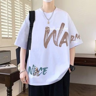 Áo thun nam ngắn tay cotton nguyên chất cỡ lớn, mỏng mùa hè, dáng rộng và thoải mái