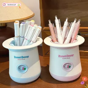 Hộp đựng bút BEABOUT, Hộp đựng bàn công suất lớn hình chú thỏ, Thùng đựng đồ để bàn đa chức năng dành cho học sinh