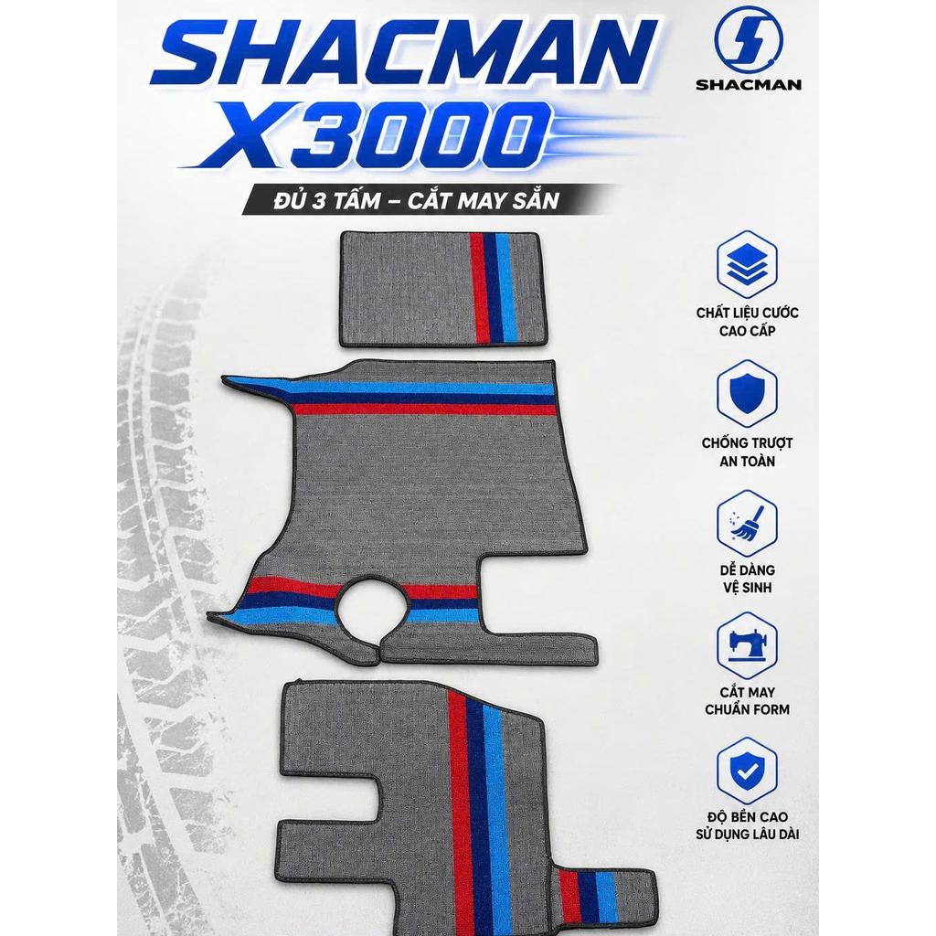 [Shacman X3000] Bộ thảm lót sàn cước cho xe ben Shacman X3000 cắt sẵn và may bo viền chống nước, chống trơn trượt