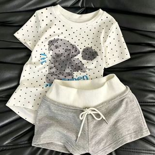 Polka Dot Puppy In Hình Bộ Đồ Ngủ Nữ Bộ Đồ Mùa Hè 2026 Ngọt Ngào Slim-fit Loungewear Có Thể Mặc Bên Ngoài 0606