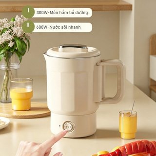 Ấm đun nước điện di động Nồi du lịch Mini bằng thép không gỉ 304 Cách nhiệt Chuyến đi gia đình nhỏ gọn
