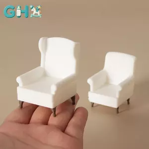 GHX 1 / 12 Nhà Búp Bê Mini Trắng Sofa Mô Hình Nhà Búp Bê Mô Phỏng Nội Thất Trang Trí Búp Bê Cảnh Nhà Trang Trí Giả Vờ Chơi Đồ Chơi VN