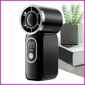 Quạt cầm tay Màn hình kỹ thuật số có thể sạc lại 199 Tốc độ Quạt cá nhân Mini 3000mAh có thể điều chỉnh cho ký túc xá gia đình lyuvn