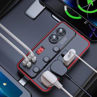 Biến tần cho ô tô có cổng USB Bộ chuyển đổi di động Biến tần nguồn ô tô có ổ cắm cho ô tô Sedan haoyisvn