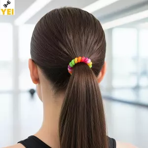 < YEI > Dây Buộc Tóc Cầu Vồng Co Giãn TPU 5 Bộ Dây Điện Thoại Nhiều Màu Sắc Cho Bé Gái Nữ Nhẹ Nhàng Đuôi Ngựa Giá Đỡ Tiệc Hàng Ngày Sử Dụng Mới