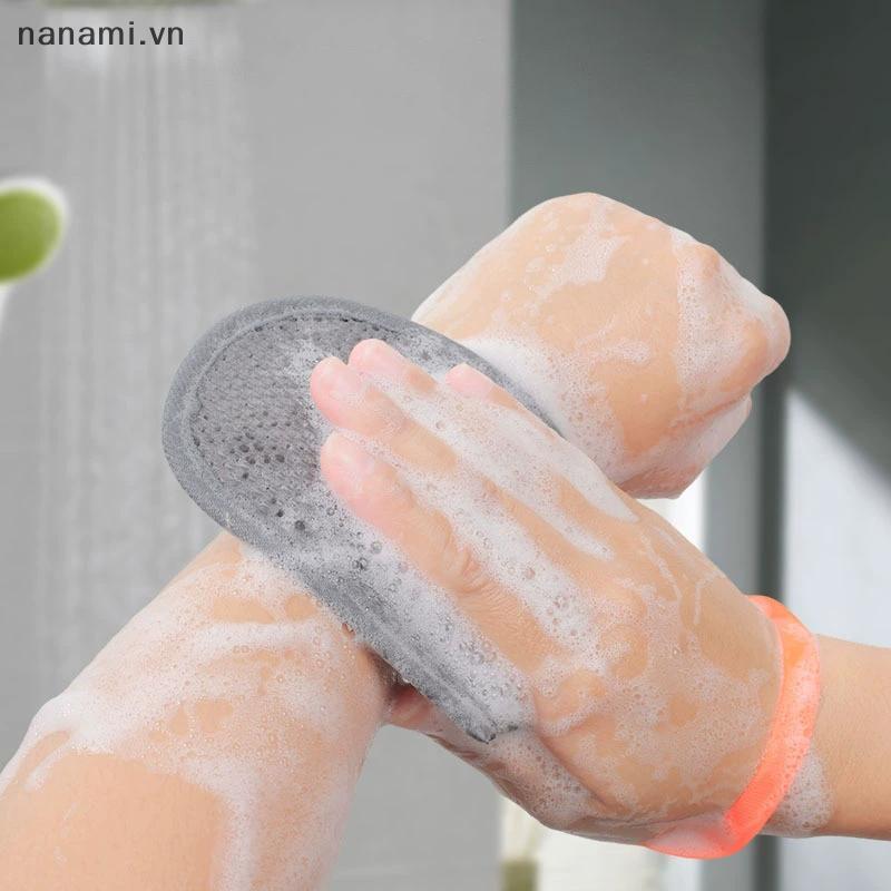 [nanami] Lưới tạo bọt rửa mặt tắm Túi đựng xà phòng hai mặt tẩy tế bào chết cơ thể Bọt biển chà sàn lưới phòng tắm Nhà thơ xà phòng [VN]