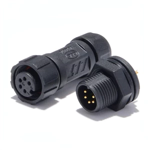 Nhà sản xuất nguồn LLT M12 Đầu nối chống nước Chiếu sáng thực vật 10A Bảng điều khiển Đầu nối chống nước Nam Nữ