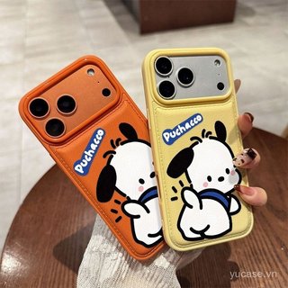 Ốp Điện Thoại Cao Cấp Kết Cấu Da Dày Chó Con Nữ Thích Hợp Cho iPhone 14promax 15promax 14 15 plus 16 17 pro max 16pro 13promax 11 12 promax Vỏ Bảo Vệ Chống Sốc
