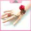 MYPANDA Thời Trang Gothic Gothic Gothic Gothic Retro Vintage Hoa Ma Cà Rồng Dép Hoa Hồng Vòng Tay Ren.