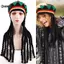 KUZHEN Reggae Mũ Có Dreadlosfortable Braid Hat Tóc Giả Phong Cách Dân Tộc Reggae Beret Len Đan Mũ Trang Phục HOT