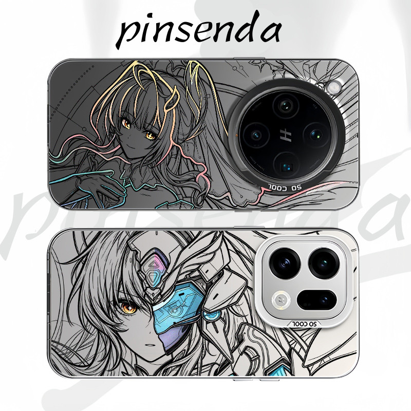 Dành cho Oppo Find X9 Ultra X9 Pro X8 Pro X7 Ultra Reno 15 Pro 15F 14F 13F “Aemeath ” Vỏ điện thoại cứng mờ Micro / Vỏ Oppo chống sốc viền mềm