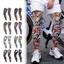 WANYEDI 1 Cặp Tay Chân Đi Xe Đạp, Băng Lụa Thoáng Khí Chân Nén Tay, Unisex In Hình Xăm Chống Nắng Co Giãn Chạy Chân Bao Thể Thao Ngoài Trời