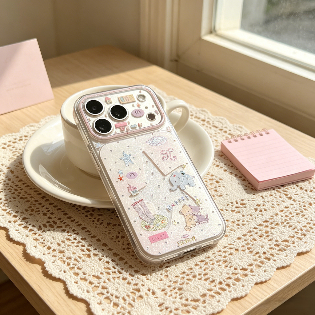 Ốp lưng iPhone họa tiết động vật hoạt hình ngôi sao phù hợp cho iPhone 17 Pro Max 16, 15, 14, iPhone 13 Vỏ bảo vệ chống rơi HIPM