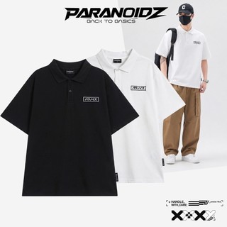 Áo polo oversize unisex localbrand paranoidz thêu chữ nhật vải 100 cotton signature collection pdz05